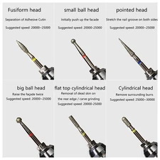 6Pcs/set Diamond Nail Grinding Head Polishing Grinding Nail Electric Manicure