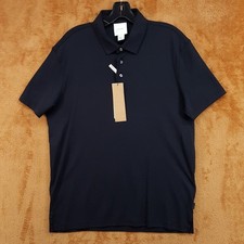 CALVIN KLEIN Polo Shirt Mens Small Black Short Sleeve 100 Supima Cotton