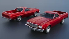 ABS-LIKE RESIN 3D PRINTED 1/25 1974 FORD RANCHERO FULL KIT