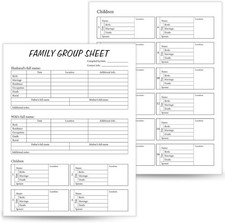 50 Sheets Family Tree Charts Fill In Blank Genealogy Organizer Research DIY