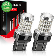7443 LED Strobe Brake Tail Light Bulbs Red 320 Brighter Pack of 2