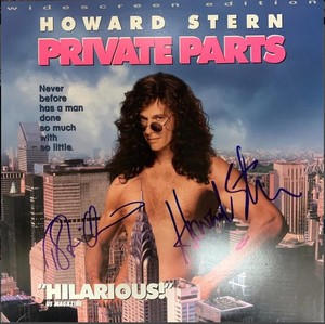 Howard Stern Private Parts Laser Disc signed by Stern & Quivers with COA
