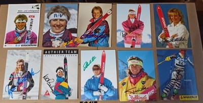 10x Autogramme Ski Alpine / Olympia 80er Jahre Original Signiert + K 2038