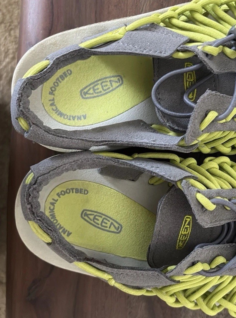 Sandali Keen donna Uneek taglia 8 5 scarpe grigio Chartre acqua fiume Paracord