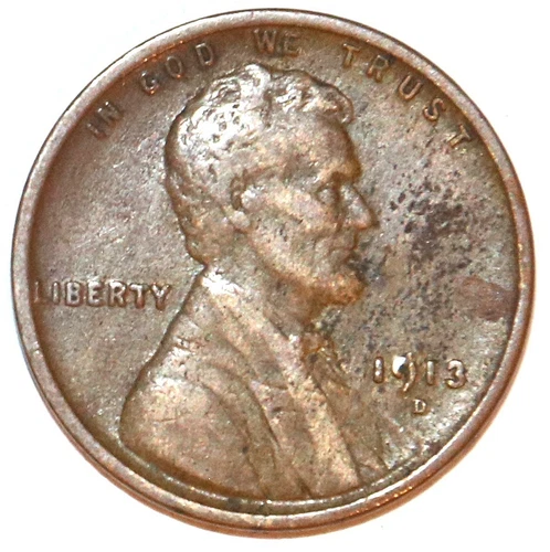 1913-D Lincoln Cent - Very Fine - Details - #5996-9C - FREE SHIPPING