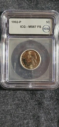 1992-P Jefferson Nickel — photo from another recent sale
