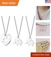 Sisters Best Friends Forever Matching BFF Necklace Set for 2 3 4,Mom Daughter...