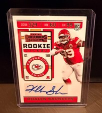 2019 Panini Contenders Khalen Saunder Rookie Ticket Auto Chiefs #266