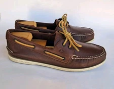 Sperry Top Sider Boat Deck Shoe Brown  Men's 12 M Leather Lace 0195115 Excellent