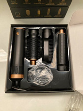 5-in-1 Hot Air Styler Brush Dryer 32.4mm Black/Gold with Attachments & Gloves