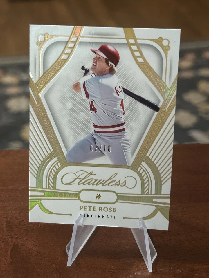 2024 Panini Flawless Pete Rose Diamond #/10 (ENVASADO) ¡Bonita tarjeta! RARO!! 🔥🔥 Foto 2 de 4