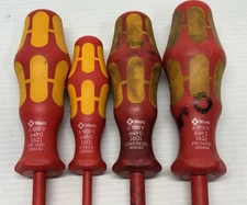 4Pcs Wera 162i PH1 PH2 160i PZ/S2 Phillips Flathead Insulated Screwdriver 1000V
