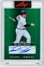 2025 Leaf Electrum Sports MIGUEL CABRERA Green Base AUTO Autograph #d 2/5 Tigers