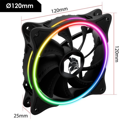 EMPIRE GAMING Ventilateur de Boîtier PC Gamer 2x120MM Flux d’air élevé RGB - Photo 7/24