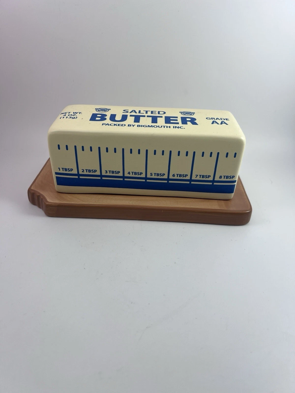 Bigmouth Inc. Salted Butter Stick Shaped Ceramic Butter Dish Kitchen Tabletop