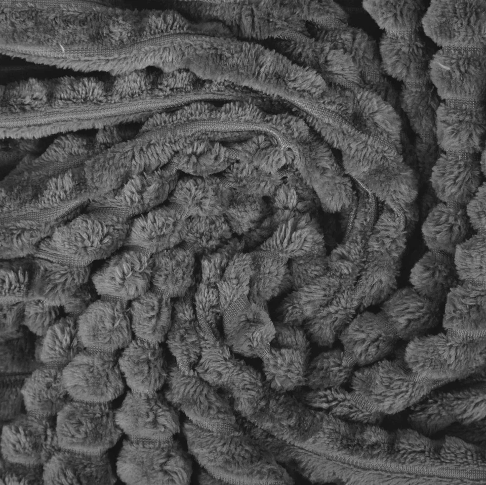 Kuscheldecke Jacquard Flanell Cord Optik Flauschdecke XXL Wohndecke Sofadecke  - Bild 4 von 4