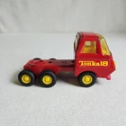 Vintage Tonka 18 Truck 1970s 4.25" pressed steel red with 6 yellow wheels