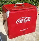 VTG 1950s COCA-COLA Metal Ice Chest 40qt Cooler Progress Refrigerator Louisville