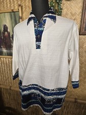 Vintage Iolani Hawaiian Pull Over Aloha Shirt m1216