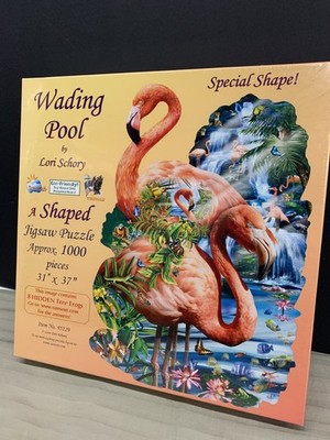 NEW Puzzle Wading Pool Flamingo Shape 1000 pc Lori Schory #95229