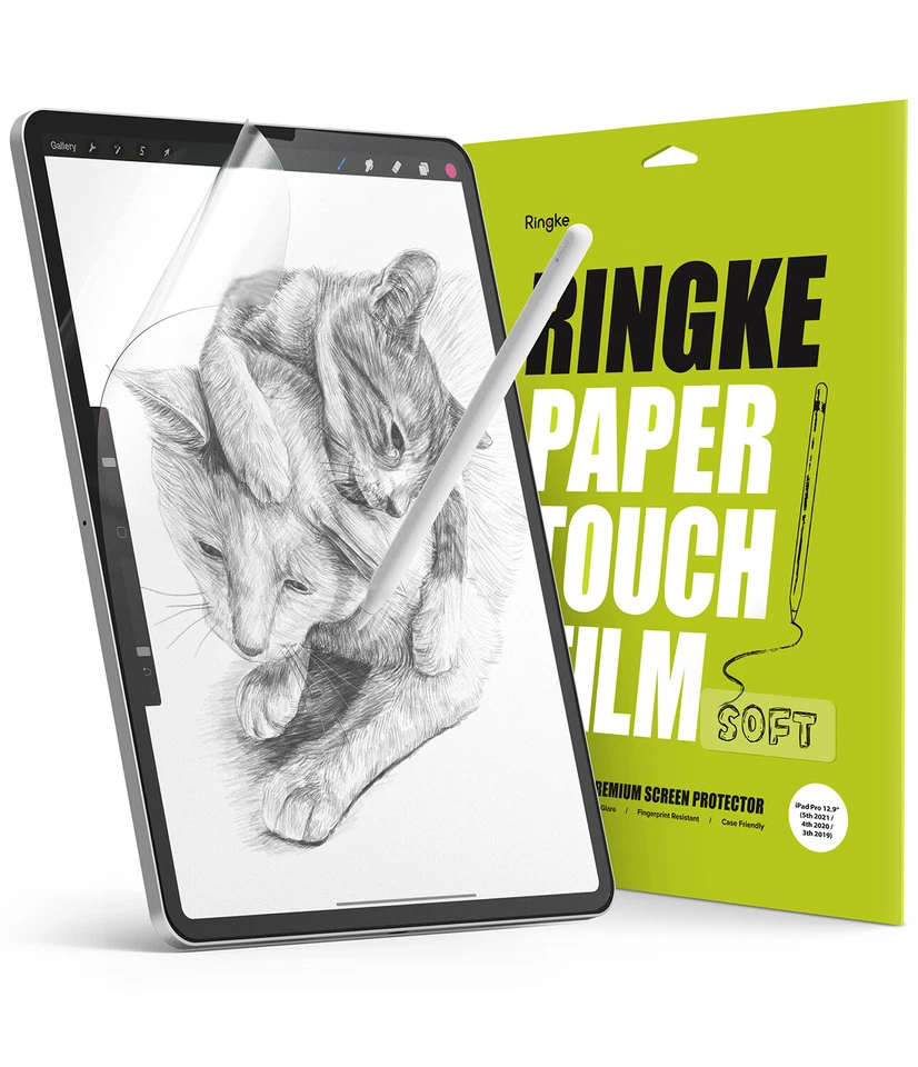 For iPad Pro 12.9 inch (5/4/3) Screen Protector Ringke [Paper Touch Film] 2 Pack - Image 2 of 2