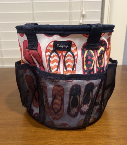 Thirty-One Round-About Caddy Flip Flop Shower Tote Beach Pool Mesh Bag Organizer - Picture 1 of 7