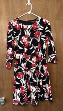 Banana Republic fit and flare Floral dress with long sleeves