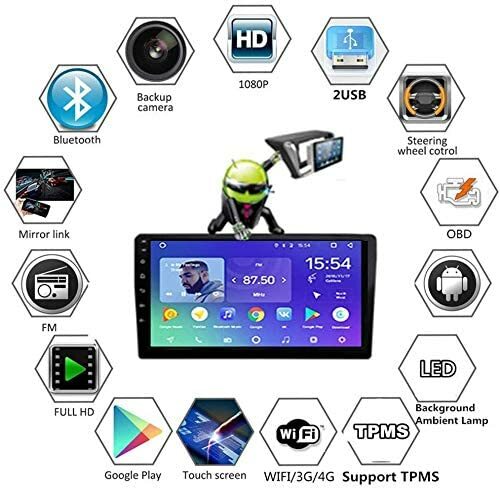 9" Android 10 Autoradio Bluetooth FM GPS Navi Wifi MP3 für Peugeot 307 2002-2013 - Bild 8 von 10