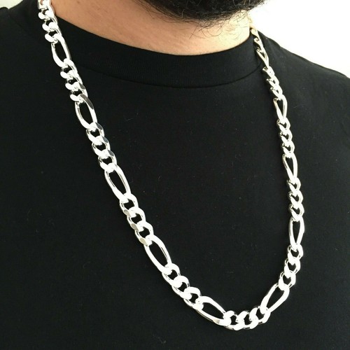 New Real Mens Figaro Link Chain 