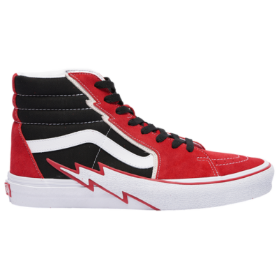 red vans lightning bolt