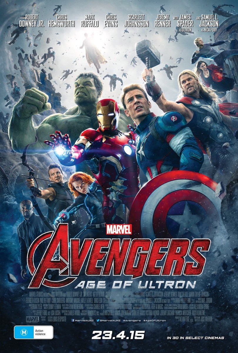 AVENGERS AGE OF ULTRON POSTER MARVEL THOR HULK CAPITAN AMERICA
