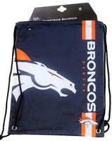 Forever Collectibles Denver Broncos Cropped Logo Drawstring Backpack Gymsack Nfl