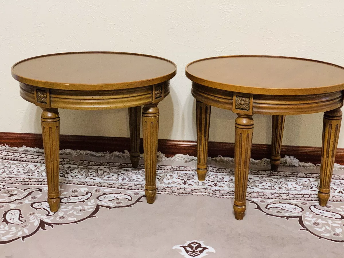 Vintage Heritage HENREDON Round Side End Tables eBay