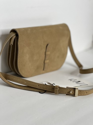 Zara Womens Crossbody Bag Leather Beige Bag Light Brown Tan Handbag New - Picture 5 of 12