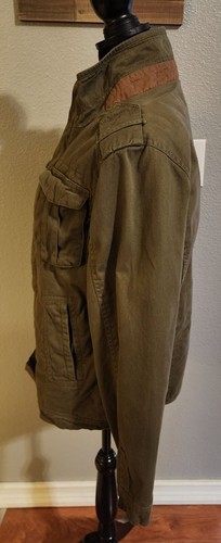 Jachs New York Utility Jacket Mens Size Small Olive Green 100% Cotton - Picture 4 of 9