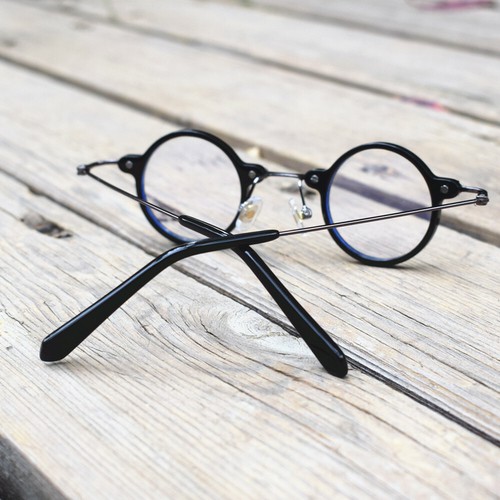 Vintage Small Round 36mm Hand Made Eyeglass Frames Acetate Full Rim Rx able - Picture 16 of 44