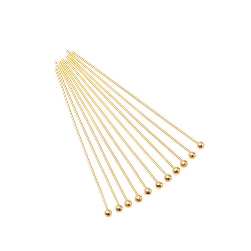 200PCS Wholesale 16-50MM Design Jewelry 925 Silver Plated Bead Head Pins Needles - Picture 7 of 21