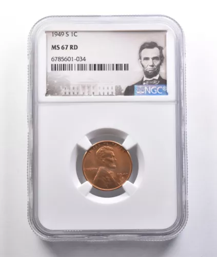 1949-S Lincoln Wheat Cent MS67 RD NGC *6818