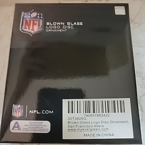 Adorno de disco redondo con logotipo de los 49ers de San Francisco (4 pulgadas de diámetro) de Evergreen - Imagen 2 de 2