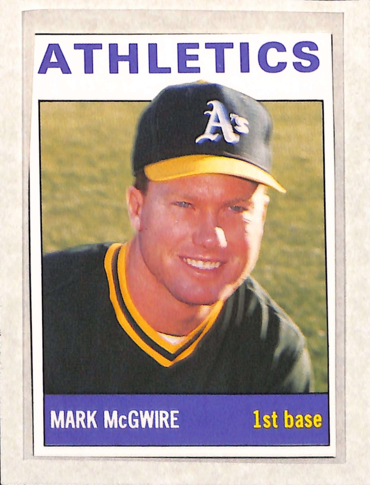 1988 SCD Baseball Pocket Price Guide #1 Mark McGwire Hand Cut VG+