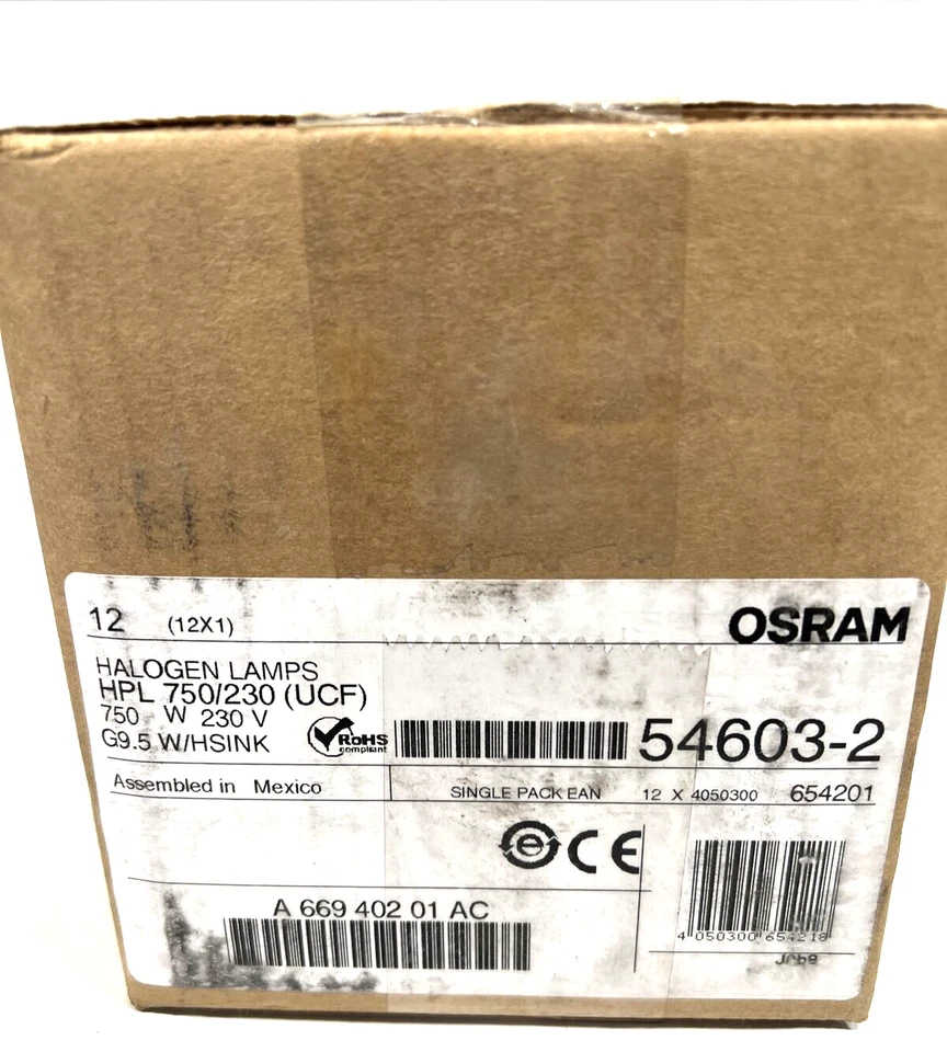 Osram 54603-2 HPL 750W 230V HPL Series Halogen (Case of 12) - Image 2 of 4