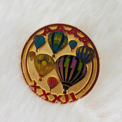 Albuquerque NM Quad A AAAA Hot Air Balloon Fiesta XXXII Souvenir Lapel Pin