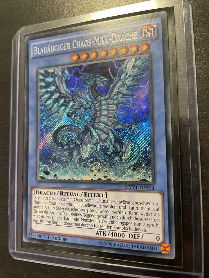 Yu-Gi-Oh! Blauäugiger Chaos-Max-Drache MVP1 Secret Rare Near Mint 1. Auflage  - Bild 2 von 4