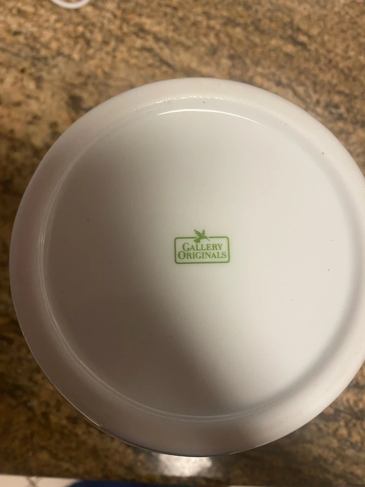 Фарфоровый белый, многоцветный пастельные цветы имбирь банка с натуральным деревом/основание/верх - Изображение 4 из 4