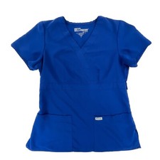 Greys Anatomy by Barco Blue V  Neck Scrub Top S