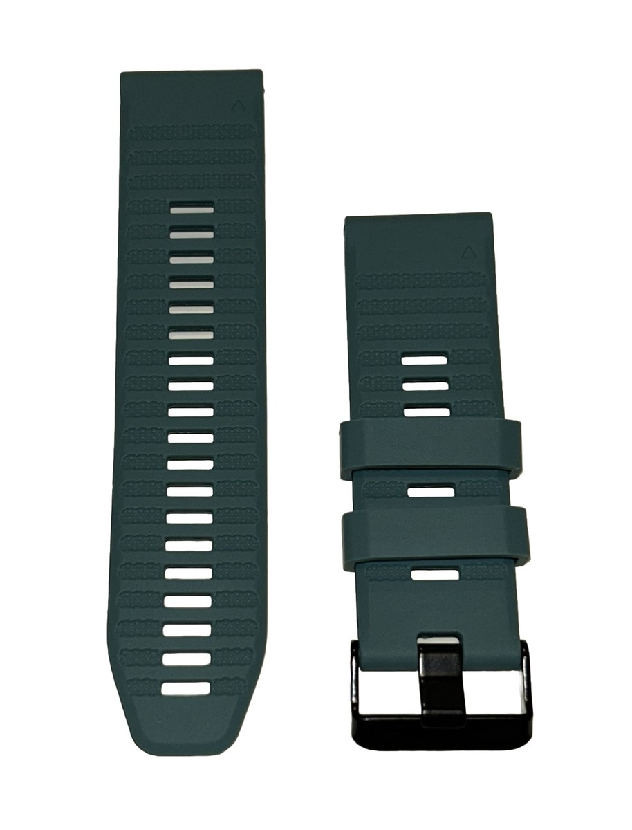 Watch Band 25mm Green w Black Rubber Replacement Nixon 51-30