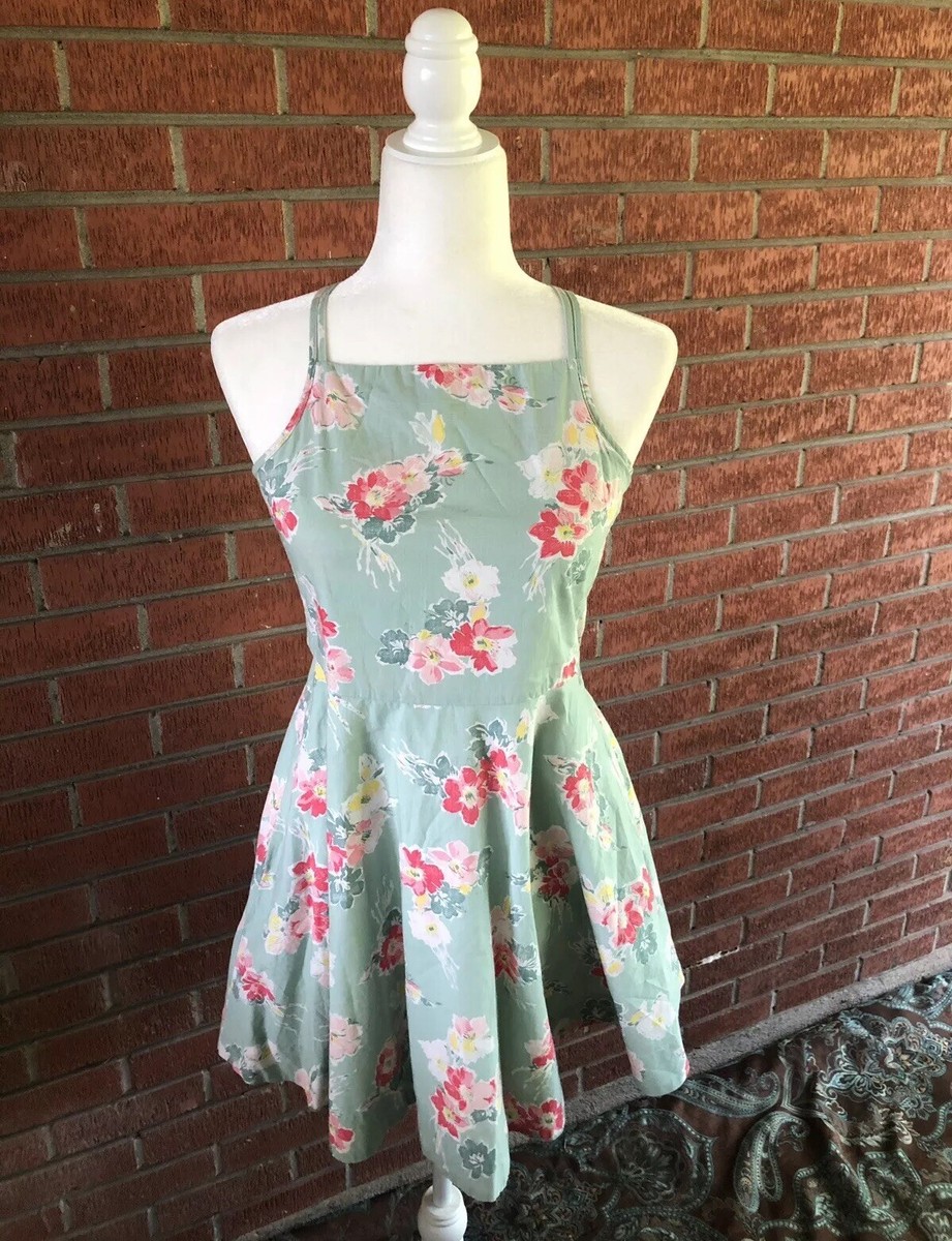 Ralph Lauren Polo Pink Floral Hour Glass Size 10 Turquoise Green Dress W/  Pocket | eBay