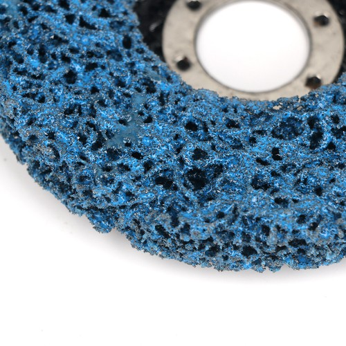 115mm Blue Poly Strip Wheel Abrasive Discs Paint Rust Remover Sanding Disc - Picture 6 of 11