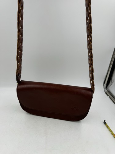 Patricia Nash Chelsey Chainlink Xbody Handtasche Cognac Vintage Leder Kratzer - Bild 4 von 24
