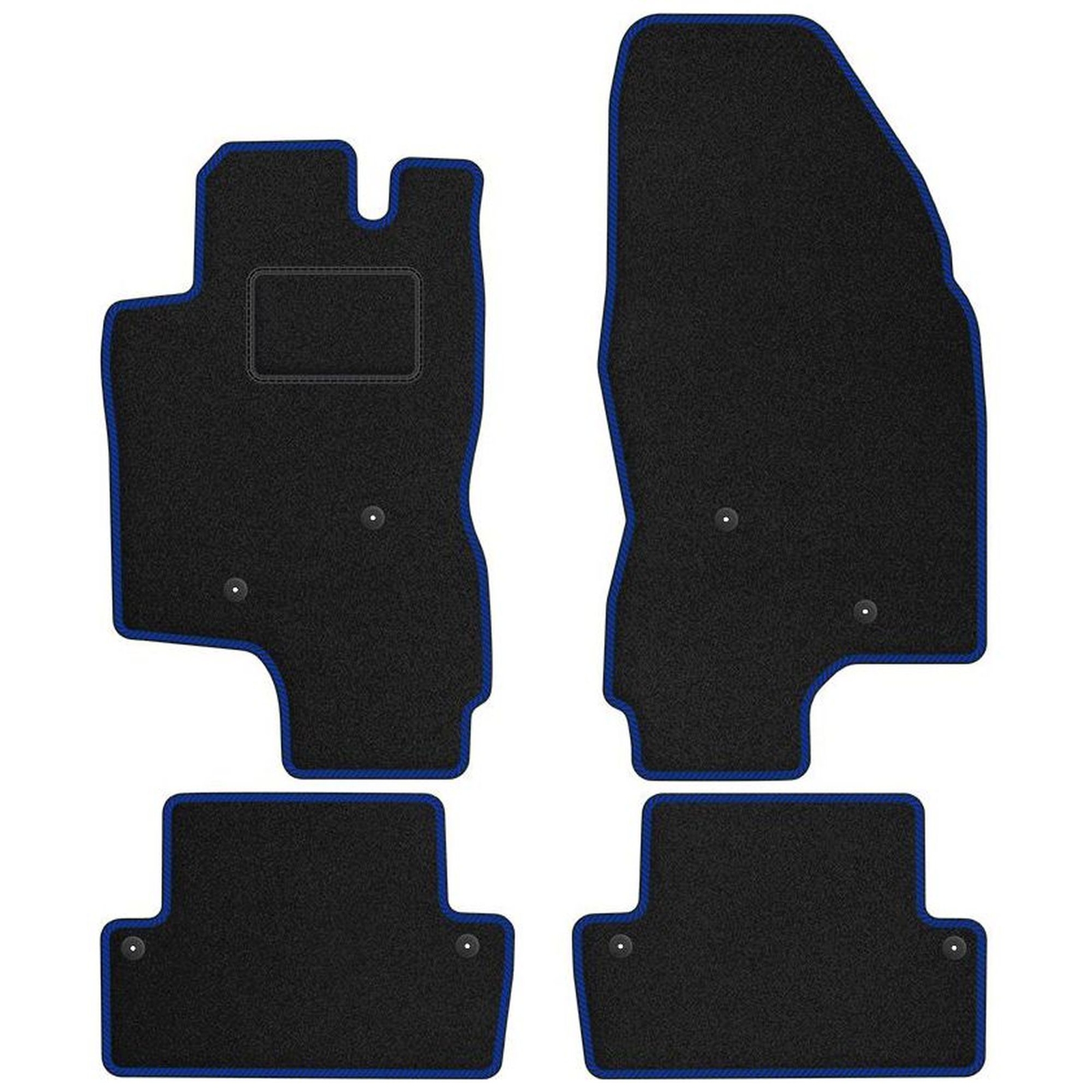 Jeu tapis sol velour bleu moquette douce Volvo S60 I 2000-2010 VO05-1
